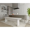 Manhattan Comfort Nomad 67.91 Modern Dining Bench in White