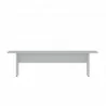 Manhattan Comfort Nomad 67.91 Modern Dining Bench in White Front - Manhattan Comfort Nomad 67.91 Modern Dining Bench in White Front