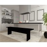 Manhattan Comfort Nomad 67.91 Modern Dining Bench in Black