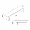 Manhattan Comfort NoMad 67.91 Rustic Country Dining Bench - Manhattan Comfort NoMad 67.91 Rustic Country Dining Bench