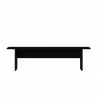 Manhattan Comfort Nomad 67.91 Modern Dining Bench in Black Front - Manhattan Comfort Nomad 67.91 Modern Dining Bench in Black Front