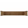Manhattan Comfort NoMad 67.91 Rustic Country Dining Bench in Nature Bottom - Manhattan Comfort NoMad 67.91 Rustic Country Dining Bench in Nature Bottom