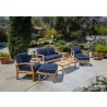 Tortuga Outdoor 6pc Teak Loveseat And Coffee Table Set Navy