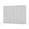 Manhattan Comfort Mulberry 2.0 Modern 3 Sectional Wardrobe Closet with 6 Drawers - Set of 3 in White