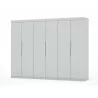 Manhattan Comfort Mulberry 2.0 Modern 3 Sectional Wardrobe Closet with 6 Drawers - Set of 3 in White - Manhattan Comfort Mulberry 2.0 Modern 3 Sectional Wardrobe Closet with 6 Drawers - Set of 3 in White