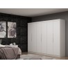 Manhattan Comfort Mulberry 2.0 Modern 3 Sectional Wardrobe Closet with 6 Drawers - Set of 3 in White