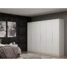 Manhattan Comfort Mulberry 2.0 Modern 3 Sectional Wardrobe Closet with 6 Drawers - Set of 3 in White - Manhattan Comfort Mulberry 2.0 Modern 3 Sectional Wardrobe Closet with 6 Drawers - Set of 3 in White