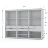 Manhattan Comfort Mulberry 2.0 Modern 3 Sectional Wardrobe Closet with 6 Drawers - Set of 3 in White