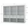 Manhattan Comfort Mulberry 2.0 Modern 3 Sectional Wardrobe Closet with 6 Drawers - Set of 3 in White - Manhattan Comfort Mulberry 2.0 Modern 3 Sectional Wardrobe Closet with 6 Drawers - Set of 3 in White