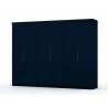Manhattan Comfort Mulberry 2.0 Modern 3 Sectional Wardrobe Closet with 6 Drawers - Set of 3 in Tatiana Midnight Blue Front - Manhattan Comfort Mulberry 2.0 Modern 3 Sectional Wardrobe Closet with 6 Drawers - Set of 3 in Tatiana Midnight Blue Front