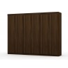 Manhattan Comfort Mulberry 2.0 Modern 3 Sectional Wardrobe Closet with 6 Drawers - Set of 3 in Brown