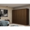 Manhattan Comfort Mulberry 2.0 Modern 3 Sectional Wardrobe Closet with 6 Drawers - Set of 3 in Brown