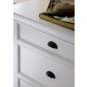 Nova Solo Halifax White Mahogany Dresser w/ 6 Drawers - Closeup Angle