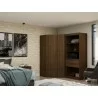 Manhattan Comfort Mulberry 2.0 Semi Open 2 Sectional Modern Wardrobe Corner Closet with 2 Drawers - Set of 2 in Brown - Manhattan Comfort Mulberry 2.0 Semi Open 2 Sectional Modern Wardrobe Corner Closet with 2 Drawers - Set of 2 in Brown