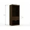 Manhattan Comfort Mulberry 2.0 Semi Open 2 Sectional Modern Wardrobe Corner Closet with 2 Drawers Brown - Manhattan Comfort Mulberry 2.0 Semi Open 2 Sectional Modern Wardrobe Corner Closet with 2 Drawers Brown