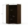 Manhattan Comfort Mulberry 2.0 Semi Open 2 Sectional Modern Wardrobe Corner Closet with 2 Drawers - Set of 2 in Brown - Manhattan Comfort Mulberry 2.0 Semi Open 2 Sectional Modern Wardrobe Corner Closet with 2 Drawers - Set of 2 in Brown