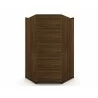 Manhattan Comfort Mulberry 2.0 Semi Open 2 Sectional Modern Wardrobe Corner Closet with 2 Drawers - Set of 2 in Brown Back - Manhattan Comfort Mulberry 2.0 Semi Open 2 Sectional Modern Wardrobe Corner Closet with 2 Drawers - Set of 2 in Brown Back