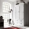 Nova Solo Halifax Wardrobe w/ 2 bottom drawers - Lifestyle Closed - Nova Solo Halifax Wardrobe w/ 2 bottom drawers - Lifestyle Closed