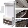 ova Solo Halifax Hallway Wardrobe Bench with Cushion and 2 Rattan Baskets - Angle - ova Solo Halifax Hallway Wardrobe Bench with Cushion and 2 Rattan Baskets - Angle