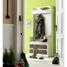 ova Solo Halifax Hallway Wardrobe Bench with Cushion and 2 Rattan Baskets - Lifestyle - ova Solo Halifax Hallway Wardrobe Bench with Cushion and 2 Rattan Baskets - Lifestyle
