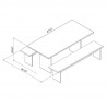 Manhattan Comfort Nomad 67.91 Modern Dining Set of 3