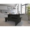 Manhattan Comfort Nomad 67.91 Modern Dining Set of 3 in Grey