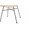 Baxton Studio Manhattan Modern Bohemian Natural Brown Rattan and Black Metal Dining Chair - Set of Two - Seat Closeup BaseAngle - Baxton Studio Manhattan Modern Bohemian Natural Brown Rattan and Black Metal Dining Chair - Set of Two - Seat Closeup BaseAngle