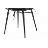 Baxton Studio Aniceta Modern Bohemian Black Finished Wood and Rattan 7-Piece Dining Set - Seat Base Angle