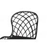 Baxton Studio Sabelle Modern Bohemian Black Finished Rattan and Metal Dining Chair - Set of Two - Top Angle