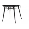 Baxton Studio Sabelle Modern Bohemian Black Finished Rattan and Metal Dining Chair - Set of Two - Base Angle
