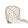 Baxton Studio Gedali Modern Bohemian Greywashed Rattan and Natural Brown Finished Wood 7-Piece Dining Set - Armless Chair in Top Angle