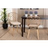 Baxton Studio Sabelle Modern Bohemian Natural Brown Finished Teak Wood and Greywashed Rattan Dining Chair - Lifestyle