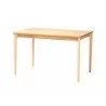 Baxton Studio Ballerina Modern Bohemian Greywashed Rattan and Natural Brown Finished Mahogany Wood 5-Piece Dining Set - Table in Front Side Angle - Baxton Studio Ballerina Modern Bohemian Greywashed Rattan and Natural Brown Finished Mahogany Wood 5-Piece Dining Set - Table in Front Side Angle