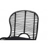 Baxton Studio Brenna Modern Bohemian Black Finished Rattan and Metal Dining Chair - Seat Top Angle