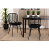 Baxton Studio Brenna Modern Bohemian Black Finished Rattan and Metal Dining Chair - Lifestyle