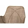 Baxton Studio Ballerina Modern Bohemian Greywashed Rattan and Black Metal 2-Piece Dining Chair Set - Seat Closeup Top Angle - Baxton Studio Ballerina Modern Bohemian Greywashed Rattan and Black Metal 2-Piece Dining Chair Set - Seat Closeup Top Angle