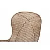 Baxton Studio Sabelle Japandi Natural Brown Finished Wood and Greywashed Rattan 5-Piece Dining Set - Seat in Closeup Top Angle - Baxton Studio Sabelle Japandi Natural Brown Finished Wood and Greywashed Rattan 5-Piece Dining Set - Seat in Closeup Top Angle