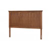 Baxton Studio Alarice Classic and Traditional Ash Walnut Finished Wood Queen Size Headboard - Front Side Angle
