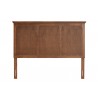 Baxton Studio Alarice Classic and Traditional Ash Walnut Finished Wood Queen Size Headboard - Front Angle