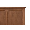 Baxton Studio Alarice Classic and Traditional Ash Walnut Finished Wood Queen Size Headboard - Closeup Front Angle