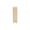 Baxton Studio Danina Japandi Oak Brown Finished Wood Bookshelf - Side Angle