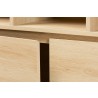 Baxton Studio Danina Japandi Oak Brown Finished Wood Bookshelf - Closeup Angle