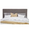 Alpine Furniture Britney California King Upholstered Platform Bed in Dark Grey - Front with Headboard