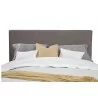 Alpine Furniture Britney California King Upholstered Platform Bed in Dark Grey - Front with Headboard - Alpine Furniture Britney California King Upholstered Platform Bed in Dark Grey - Front with Headboard