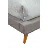 Alpine Furniture Britney Queen Upholstered Platform Bed in Dark Grey - Leg Close-up