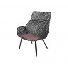 Cane-Line Vibe Highback Chair ,Cane-line Weave, Black/Graphite with Dark bordeaux, cushion  
