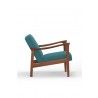 Alpine Furniture Zephyr Lounge Chair in Turquoise - Side Angle