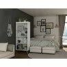 Manhattan Comfort Hampton 4-Tier Bookcase with Solid Wood Legs in White - Manhattan Comfort Hampton 4-Tier Bookcase with Solid Wood Legs in White