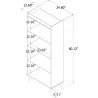 Manhattan Comfort Hampton 4-Tier Bookcase with Solid Wood Legs
