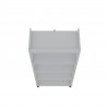 Manhattan Comfort Hampton 4-Tier Bookcase with Solid Wood Legs in White Top